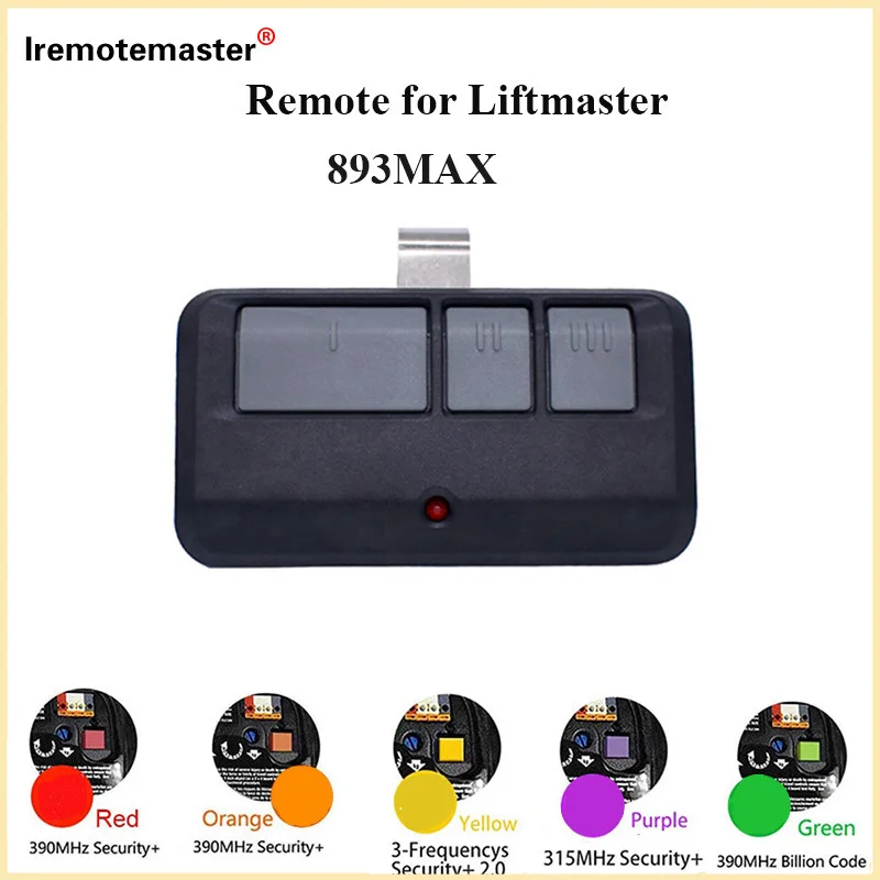 893Max Telecomando Universale Per Garage 310 315 390Mhz Comandi Per Porte Da Garage Per Telecomando Lift Master 893Max
