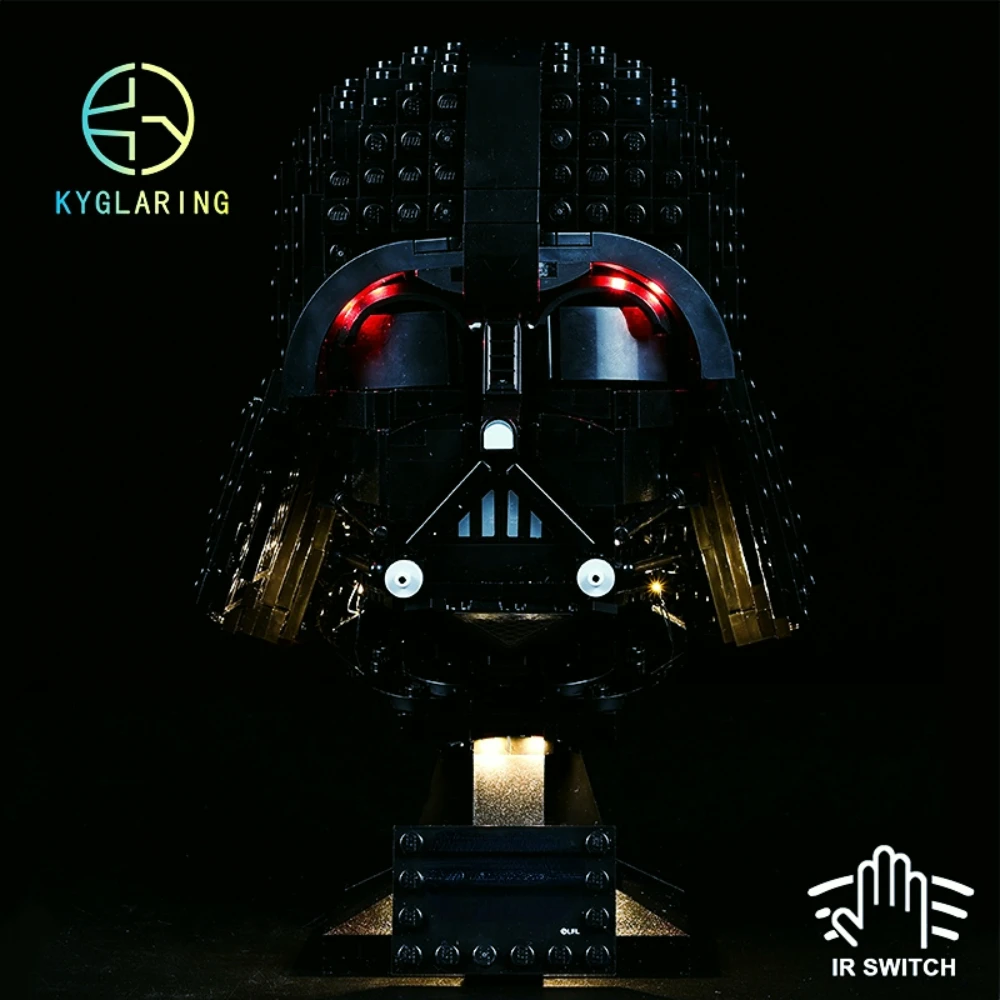 Kyglaring Set Di Illuminazione A Led Giocattoli Fai-Da-Te Per 75304 Star Darth Dark Lord Vader Helmet Da Collezione Building Wars