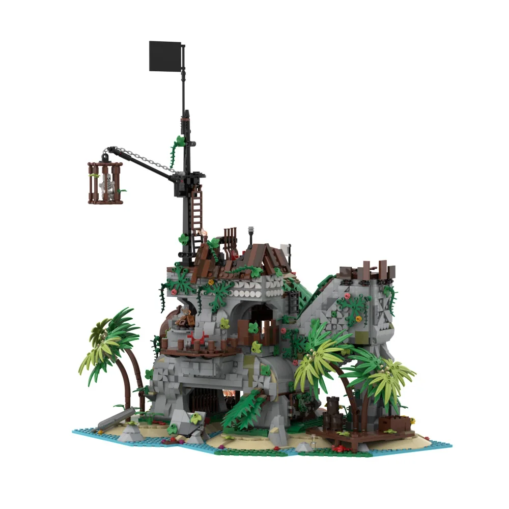 Moc 21322 Pirate Poled Island Building Blocks Set Barracuda Bay Retro Architecture Castle Giocattolo Fai Da Te Per Bambini Regalo Di Compleanno