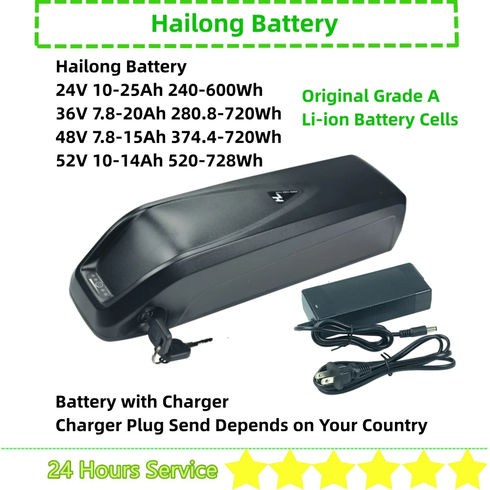 Batteria Mountain Ebike Hailong 36V 7.5Ah 10Ah 10.4Ah 12.5Ah 13Ah 15Ah 48V 10Ah Per Bici Elettrica Eleglide M1 Plus Eleglide M1