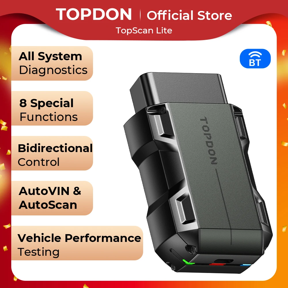 Strumento Diagnostico Intelligente Per Scanner Topdon Topscan Lite Guida Alla Riparazione Dtc Lettore Di Codici Obd2 Bluetooth
