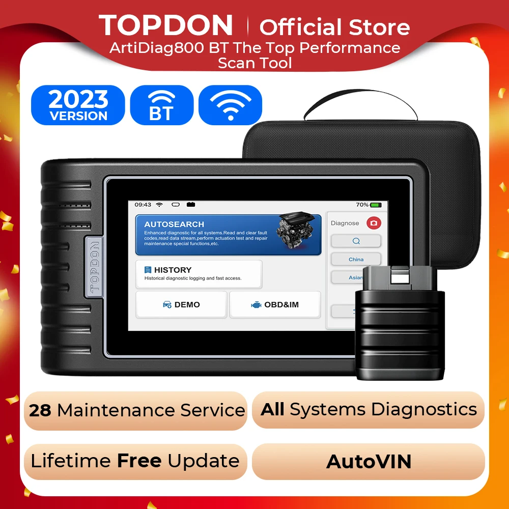 Topdon Artidiag800 Bt Obd2 Strumento Diagnostico Per Auto Professionale Scanner Automobilistico Tutti Gli Strumenti Di Scansione Del Sistema Aggiornam