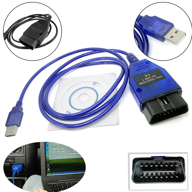 Interfaccia Diagnostica Dell'Analizzatore Del Cavo Di Vag-Com 409.1 Vag Com 409Com Vag 409.1 Kkl Obd2 Usb Per Vw Audi Seat Volkswagen Skoda