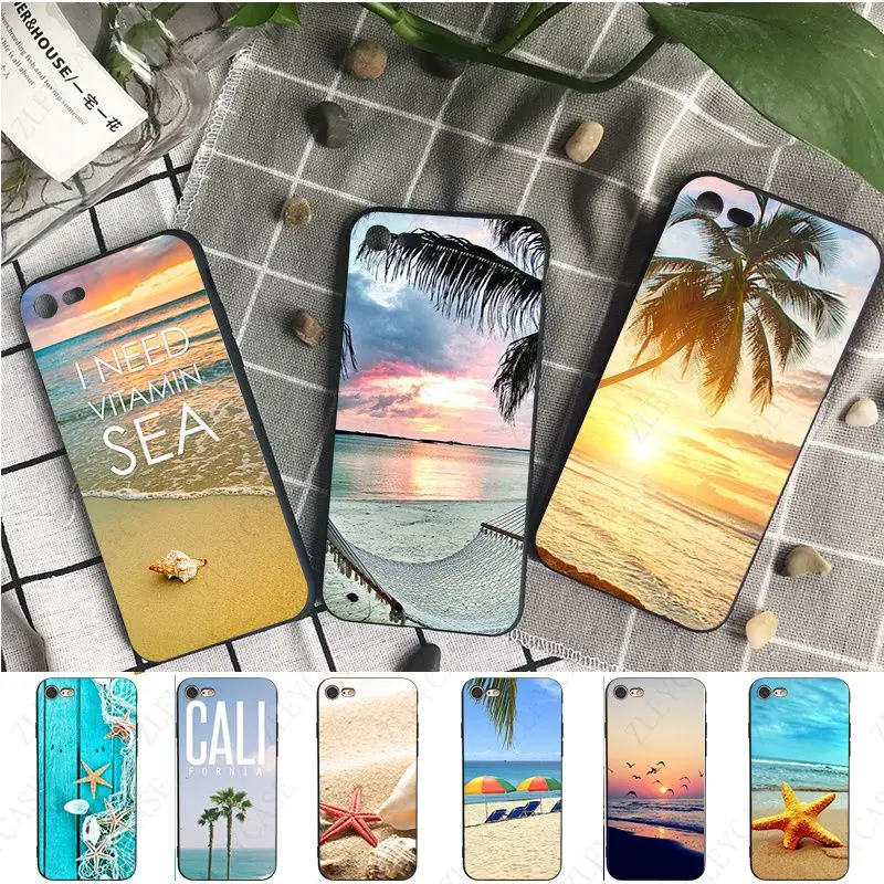Summer Beach Starfish Blue Sky Cover Per Telefono Per Iphone 15Pro Max 13Pro 7 8Plus Xs Xr 14Plus 11Pro 12Pro Max 13Mini Se 2020 Custodie