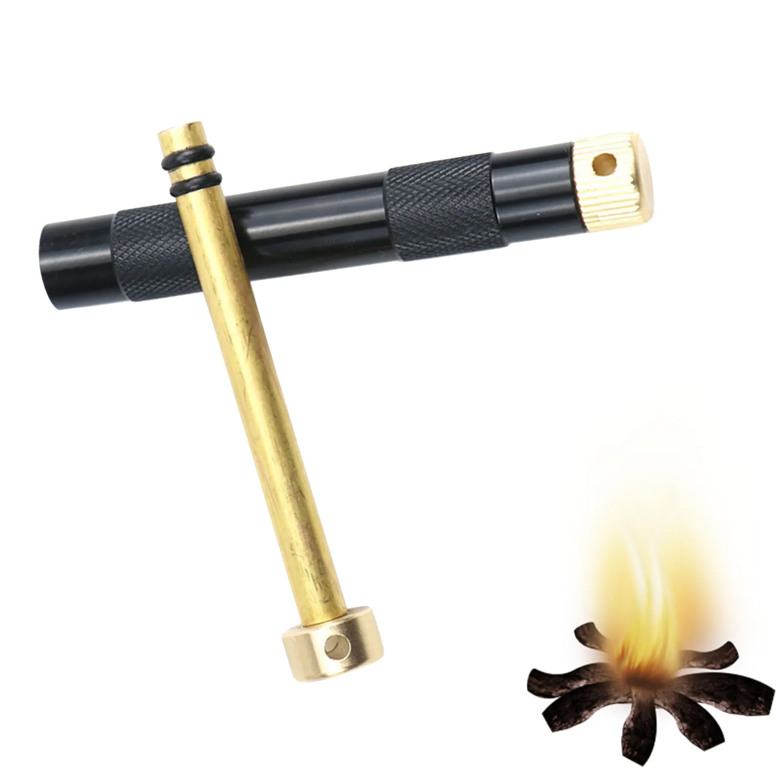Portable Compression Fire Tube Fire Piston Fire Starter Campeggio Fire Starter Outdoor Camping Gear Metal Fire Rod Per La Sopravvivenza