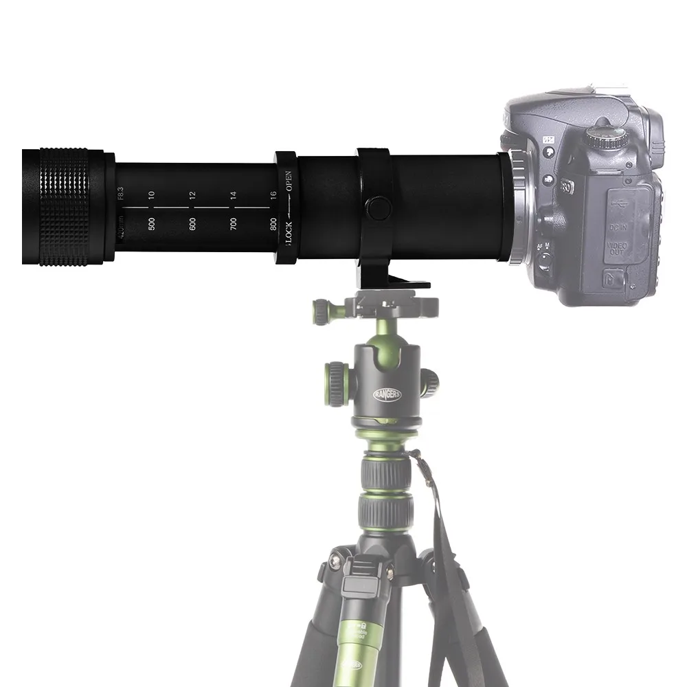 Jintu 420-800Mm F/8.3 Hd Manuale Teleobiettivo Lens Per Canon Ef-M Eos M1 M2 M3 M5 M6 M10 M50 M100 Fotocamere Mirrorless Spedizione Gratuita