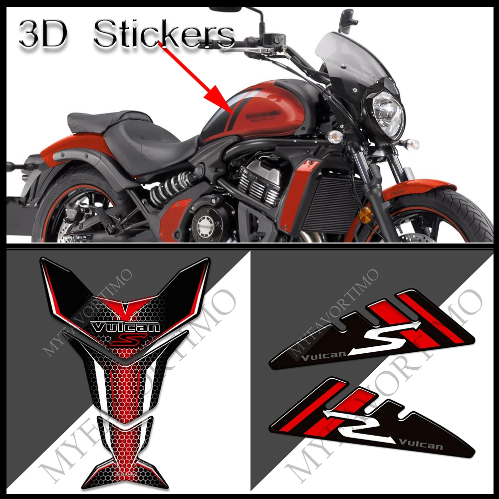 Adesivi Moto Per Kawasaki Vulcan-S Vulcan S 650 Vn650 Decalcomanie Kit Gasolio Protezione Ginocchio Manopole Per Serbatoio