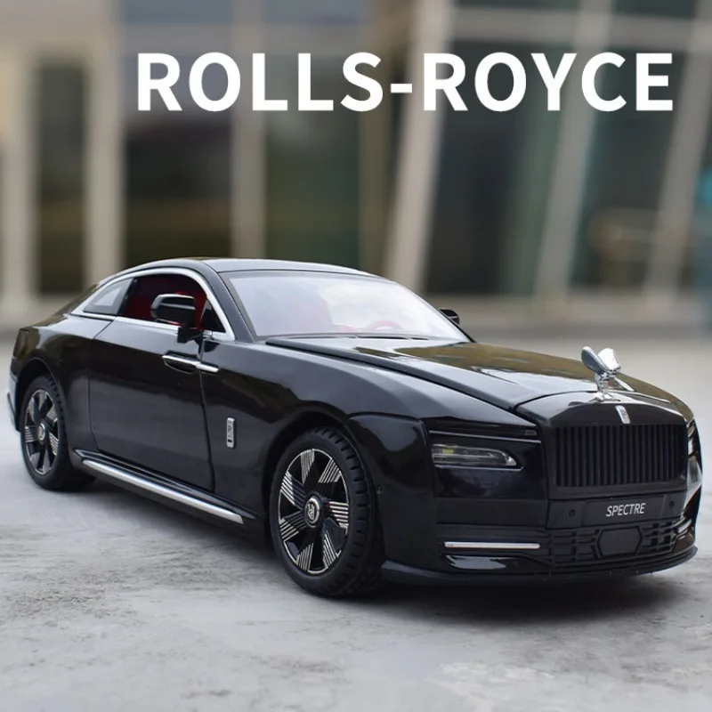 Simulazione Lega 1:24 Scala Rolls Royce Spectre Sport Car Model Sound Light Pullback Bambini Ragazzi Car Gift Passive