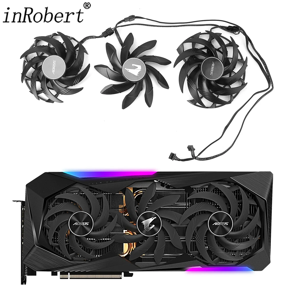Ventola Della Scheda Grafica 0.0.55A 4Pin Per Gigabyte Aorus Geforce Rtx 3070 3080 3090 Xtreme Rx 6800 6900 Xt Master 16G