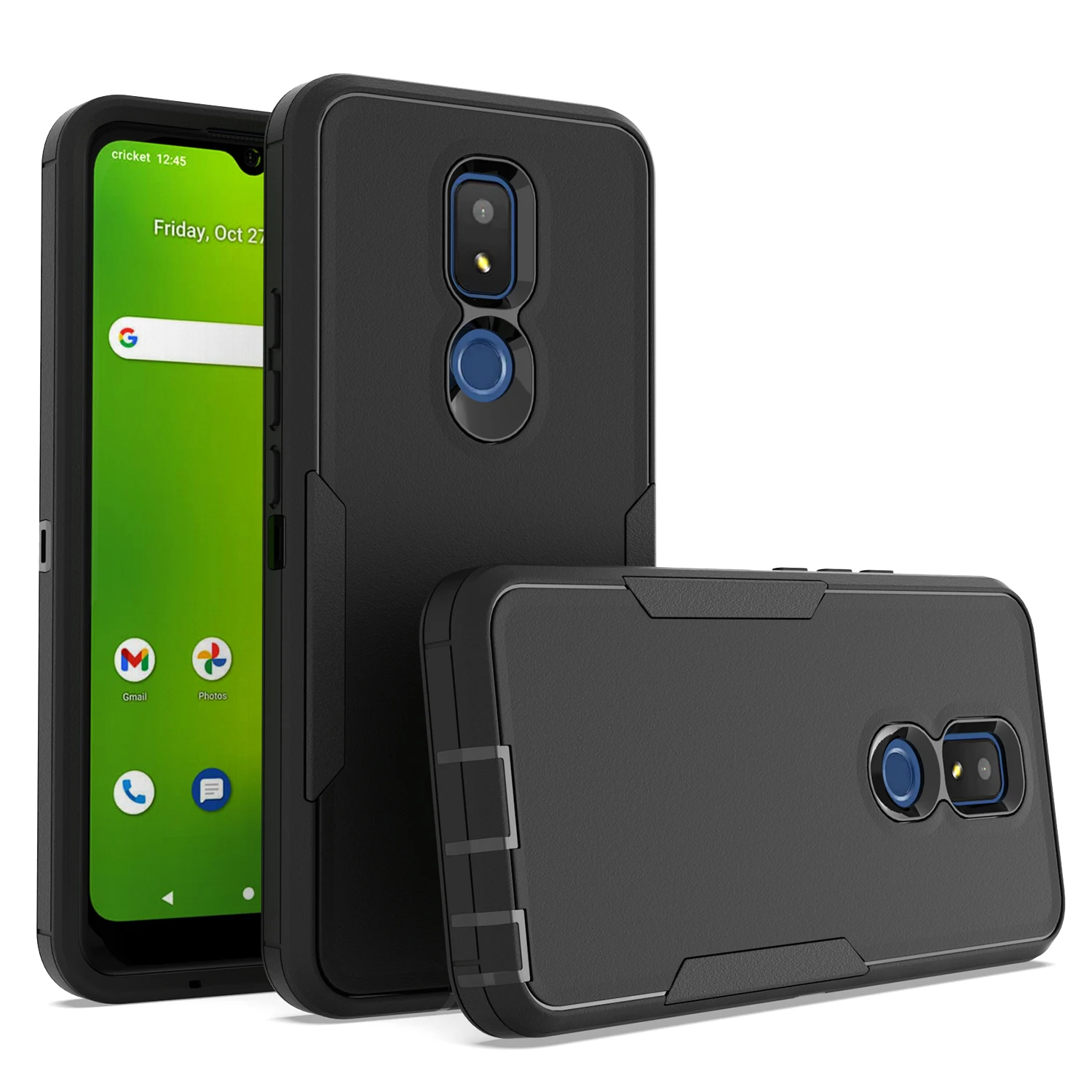 Custodia Per Telefono Antiurto 2 In 1 Heavy Duty Armor Per Cricket Icon 3 6.5 Pollici Cornice In Plastica Rigida Tpu Cover Posteriore Protettiva Funda
