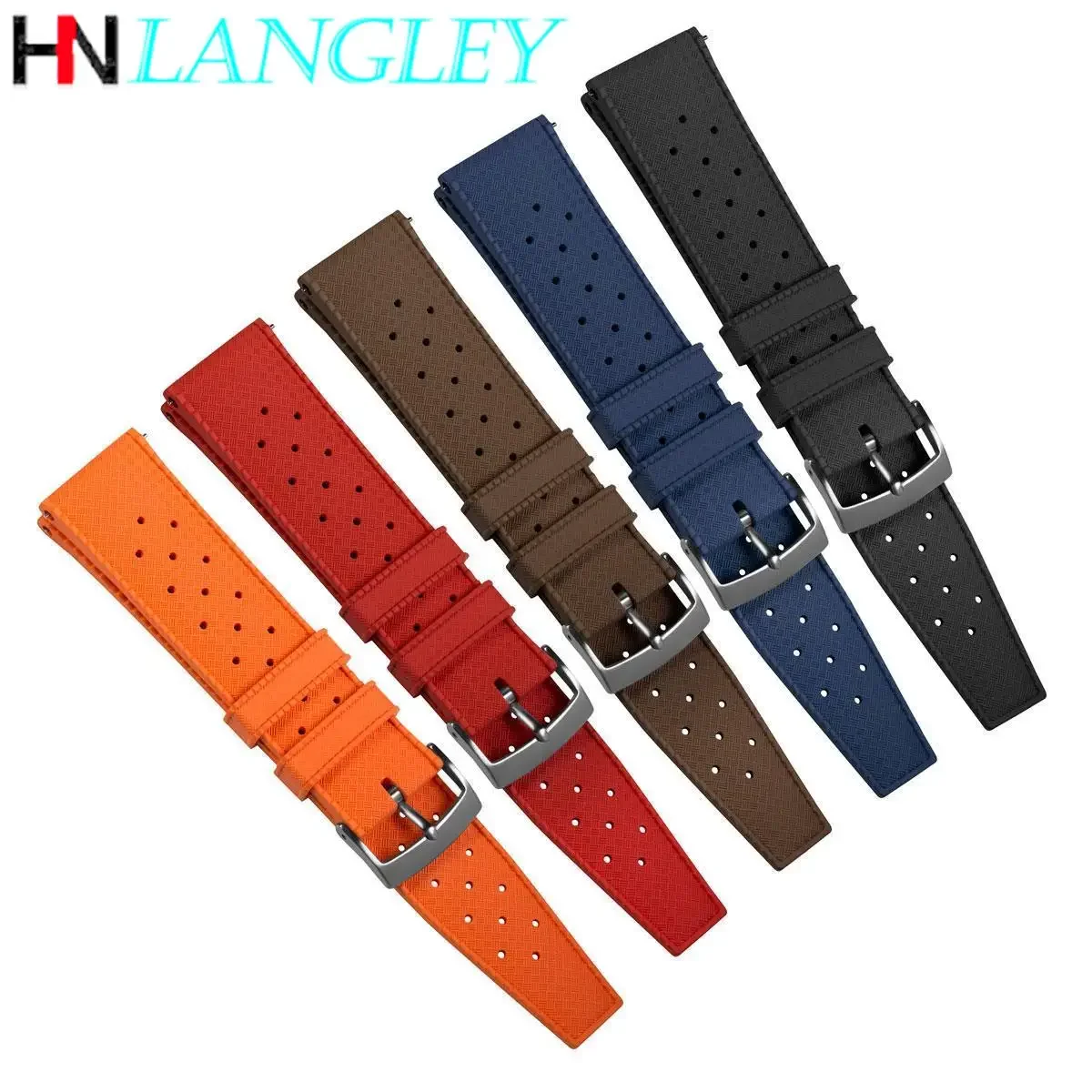 Cinturino Per Orologio In Gomma Fkm Stile Tropicale Classico 20Mm 22Mm Cinturino Per Orologio Seiko Per Oris Watch Replaement Watch Bracciale Belt