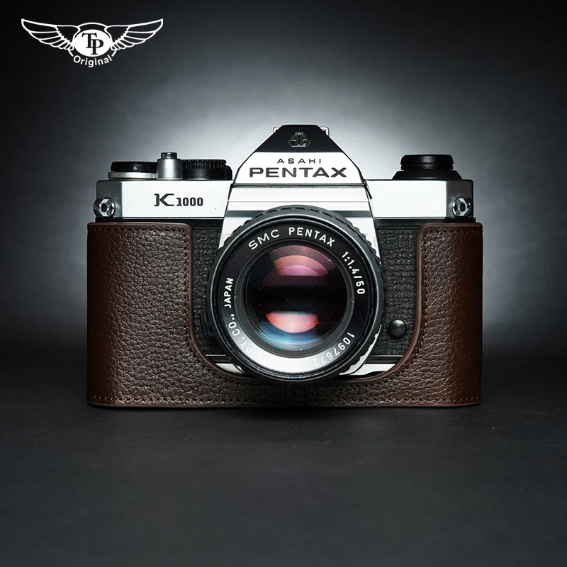 Custodia Protettiva Per Borsa Con Manico In Pelle Di Vacchetta In Vera Pelle Per Fotocamera Da Lavoro Manuale Per Pentax K1000