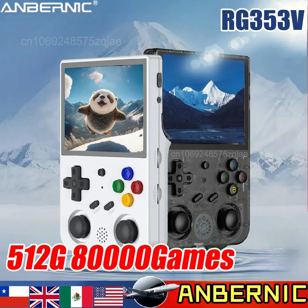 Anbernic Rg353V 3.5 Pollici 640*480 Retro Handheld Game Consola Android 11 Linux Os Hd Video Juegos Built-In 20 Simulator 80000Game