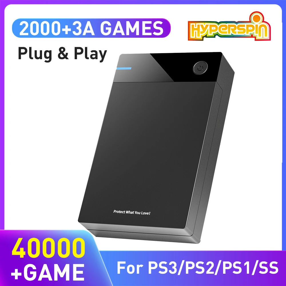 Disco Rigido Esterno Hyperspin 12T Con 40000 + Giochi Retrò Per Ps3/Ps2/Ps1/Psp/Ss/X Box/Game Cube/Wii Hdd Portatile Per Windows