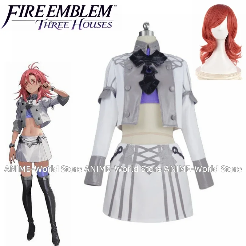 Gioco Fire Emblem: Tre Case Hapi Uniform Cosplay Costume Dress Wig