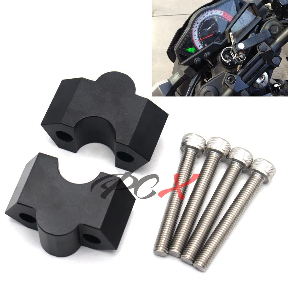 Manubrio Bar Riser Adattatore Per Kawasaki Z800 Z300 Z250 Z 800/300/250 Accessori Moto Altezza Aumento Aumento 20Mm Adattatore Cnc