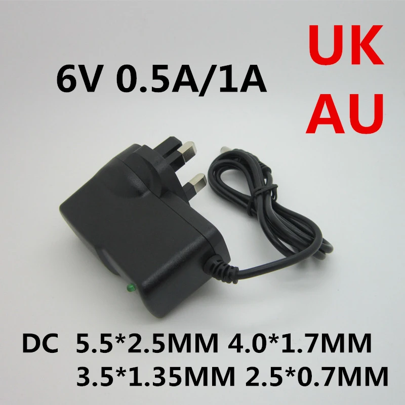 Ca 110-240V A Cc 6 V 0,5 A 1A Caricatore Adattatore Di Alimentazione Universale 6 V Volt Per Monitor Della Pressione Arteriosa Omron M2 M3 Uk Au Plug