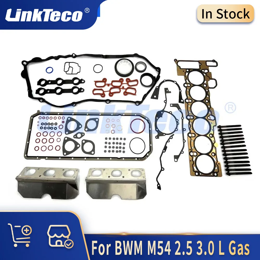 Parti Del Motore Auto Set Completo Di Guarnizioni Della Guarnizione Della Testata Del Cilindro E Kit Di Bulloni Della Testa 2.5 3.0 L Gas M54B25 M54B3