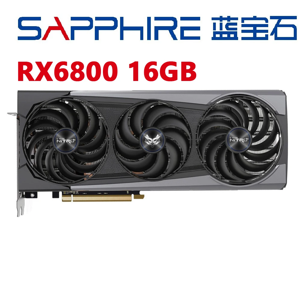 Usato Sapphire Radeon Rx6800 Nitro + 16Gb Gddr6 Nitro Video Card Per Amd Rx6800 16G Scheda Grafica Pc Desktop Computer Gaming Gpu