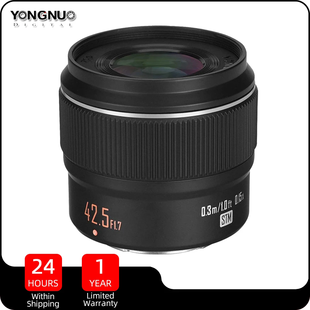 Yongnuo Yn42.5Mm 42.5Mm F1.7 Ii Obiettivo Fisso Con Messa A Fuoco Automatica Per Micro 4/3 Olympus Panasonic Gh5 Gx9 M4/3 Mount