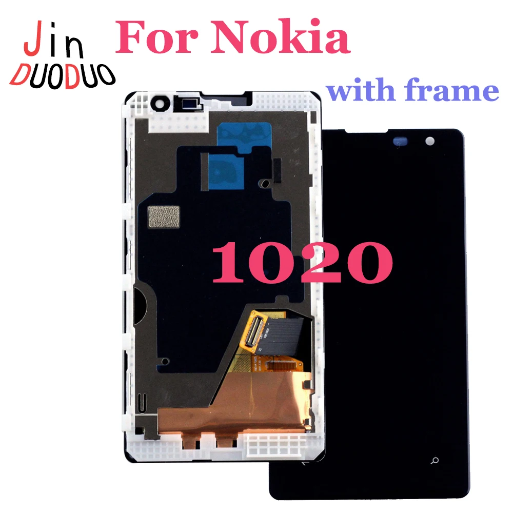4.5 "Originale Per Nokia Lumia 1020 Display Lcd Touch Screen Digitizer Per Nokia 1020 Display Con Sostituzione Cornice N1020 Rm-875