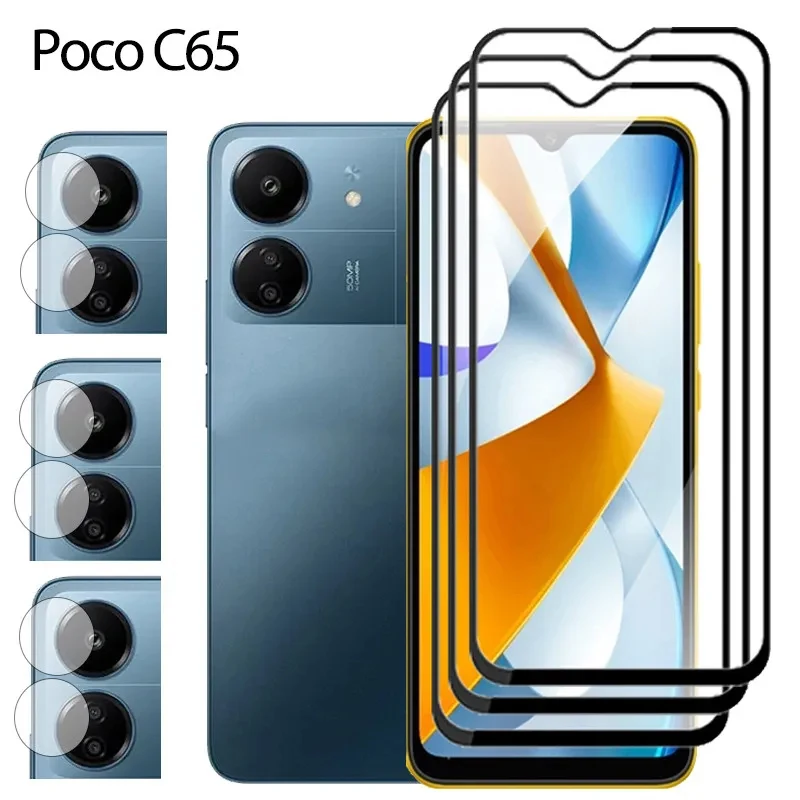Poco C65 9H Vetro Temperato Per Poco-C65 Pellicola Vetro Xiaomi Poco C 65 Poco C65 Vetro Poco Xiaomi C65 Antiurto Poko C65 Protezione Dello Schermo Po
