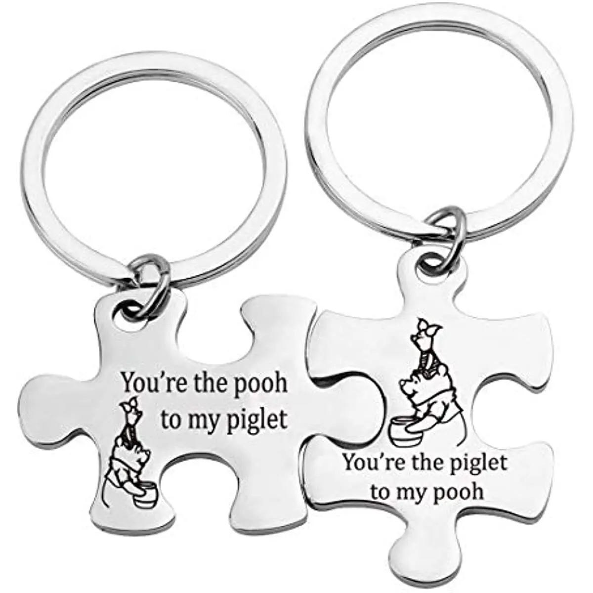 Best Friends Portachiavi Set Regalo Di Amicizia Winnie The Pooh Maialino Regalo Winnie The Pooh Gioielli Puzzle Portachiavi Coppia Regali