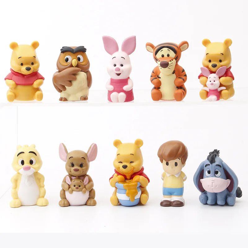 10 Pz/Set Anime Winnie The Pooh Cute Action Figure Toys