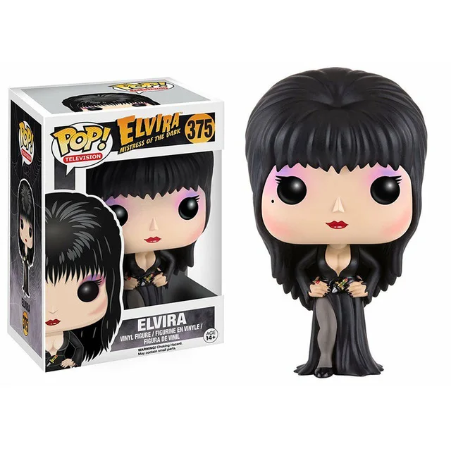 Funko Pop Elvira Amante Del Vinile Scuro Figura Giocattoli 375 # Elvira Collezione Action Figure Modello Decorazione Giocattoli Bambola