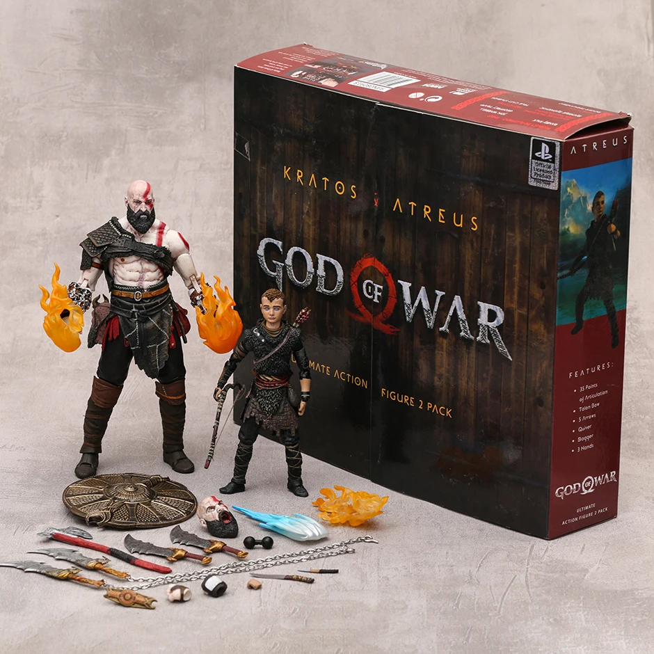 Neca God Of War 1/12 Kratos & Atreus Ultimate 2 Pack Action Figure Model