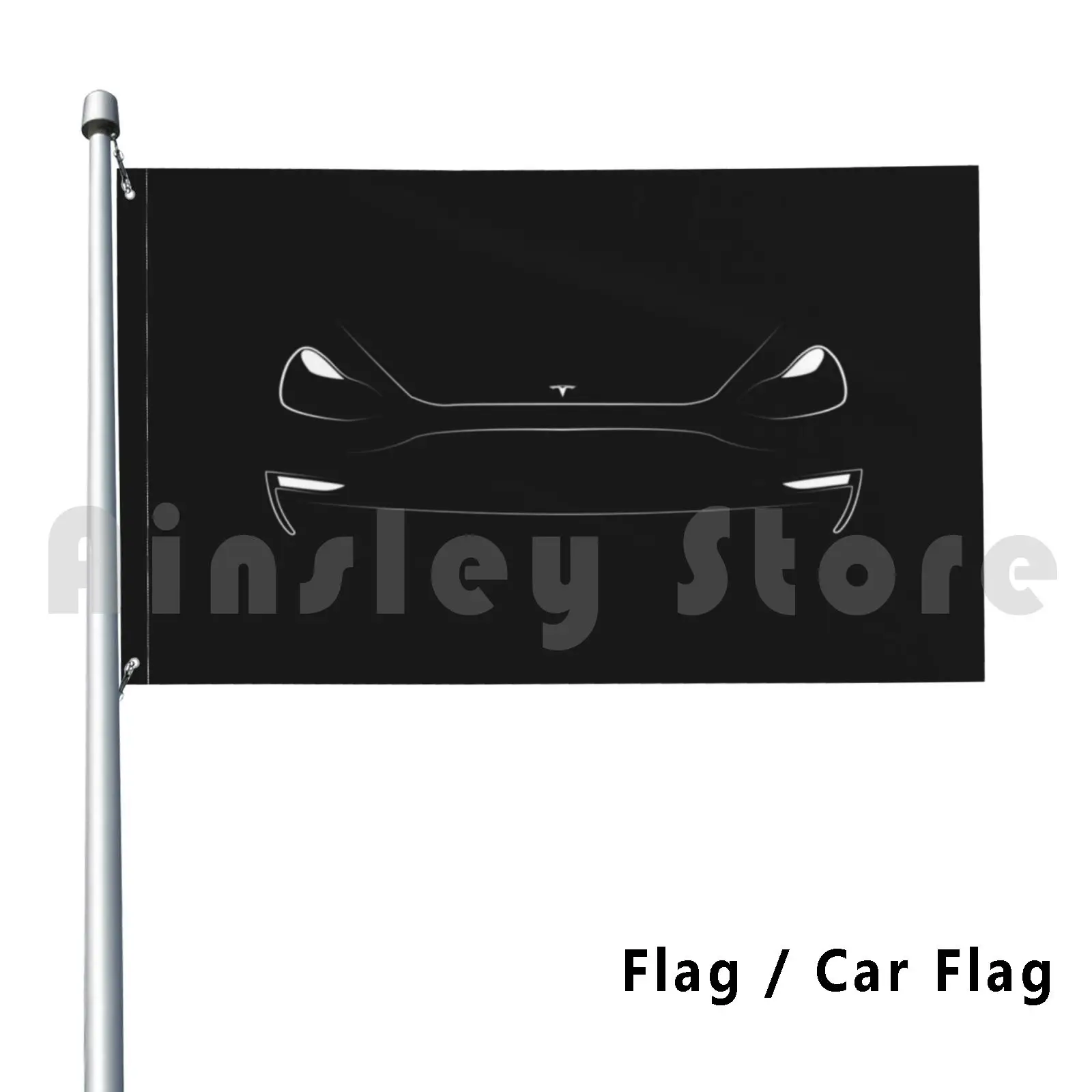 Tesla Model 3 Faro Anteriore Outdoor Decor Flag Car Flag Tesla Elon Musk Cybertruck Elon Musk Truck Spacex