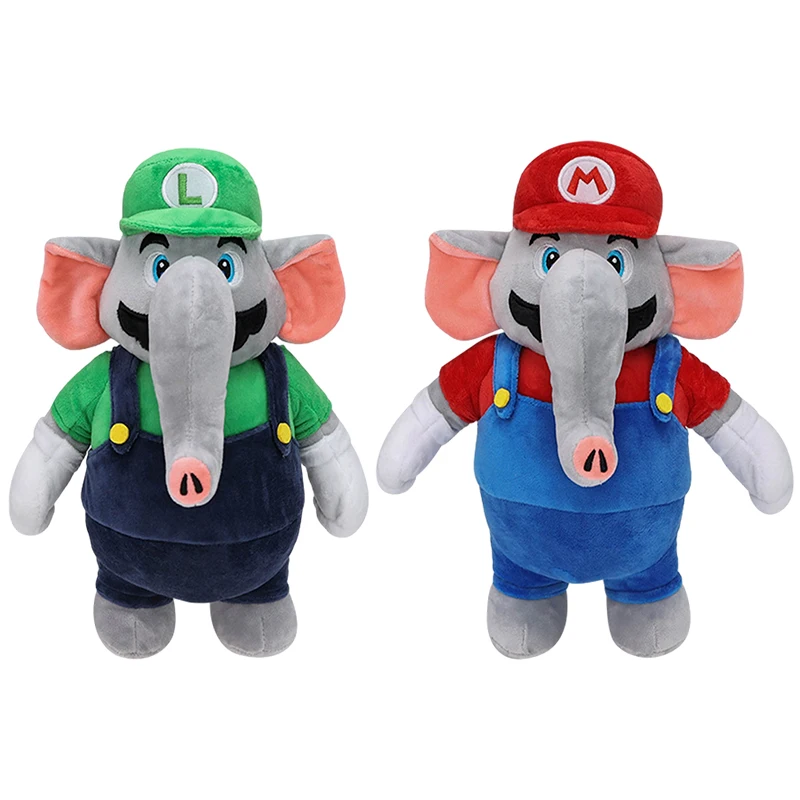 Kawaii Super Mario Peluche Elefante Mario Bros Luigi Wonder Bros Elefante Farcito Luigi Peluche Bambola Cartone Animato Regalo Di Natale