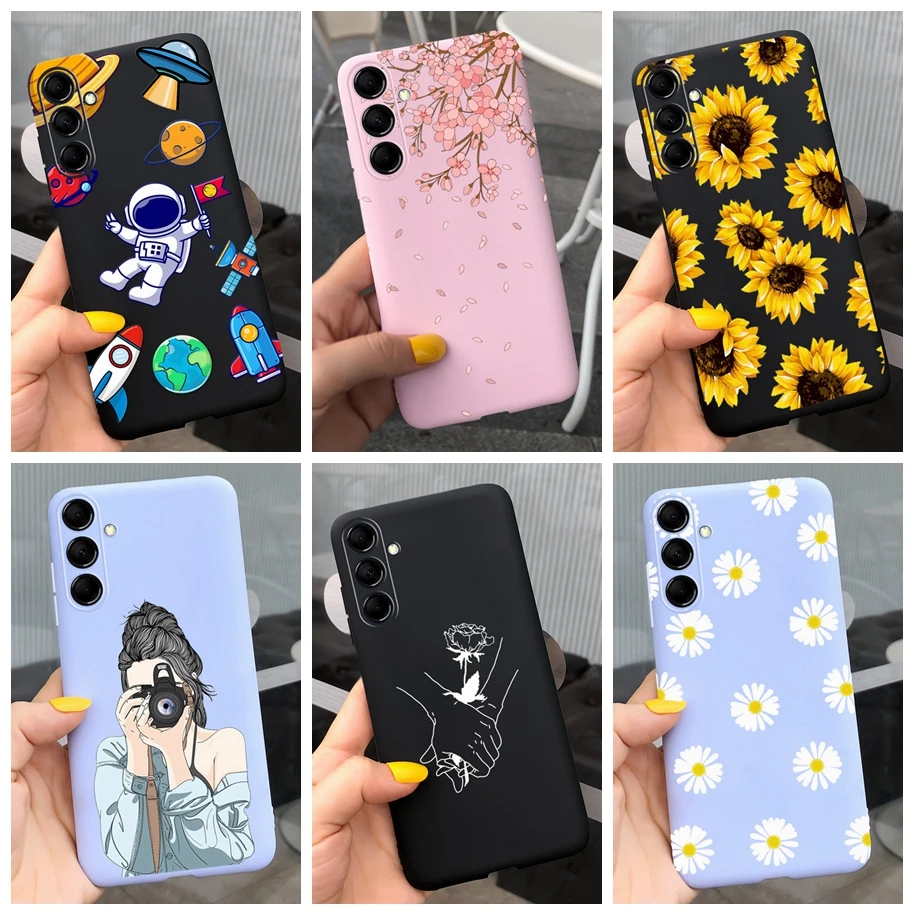 Per Samsung A54 A34 5G Custodia Per Samsung A24 4G Cover Cute Daisy Slim Matte Soft Tpu Phone Funda Per Samsung A 24 A 34 A 54 Coque
