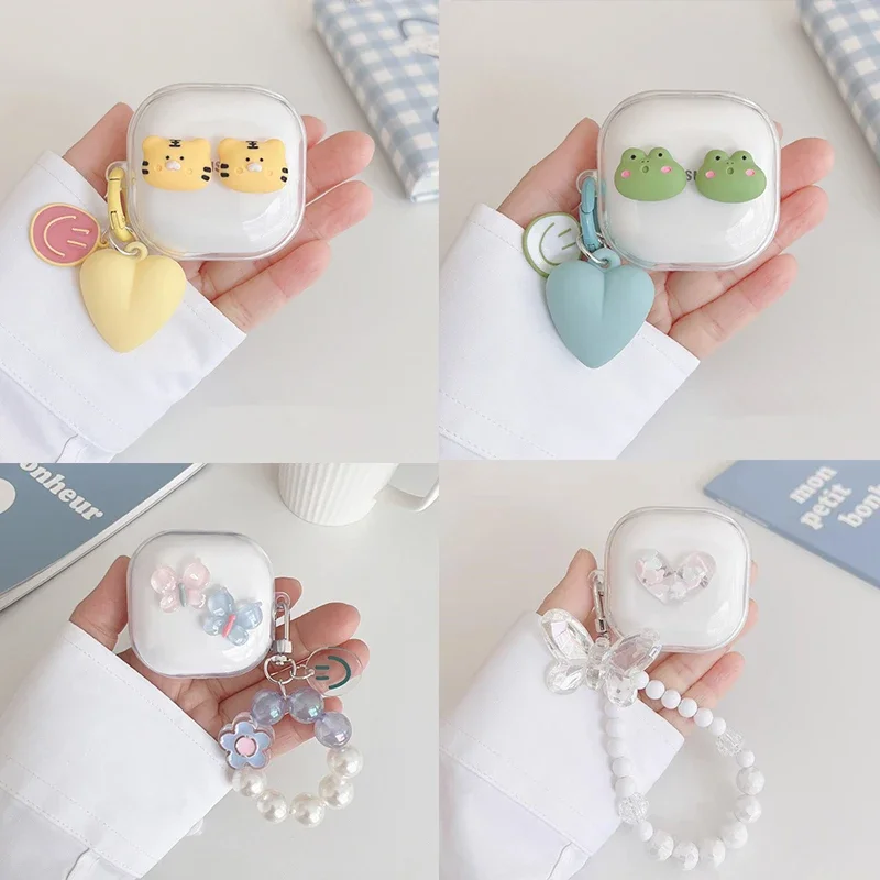 Corea Cute Cartoon Clear Earbuds Cover Per Samsung Galaxy Buds Fe 2 Pro Lovely Bracciale Auricolare Custodia Per Samsung Buds Live