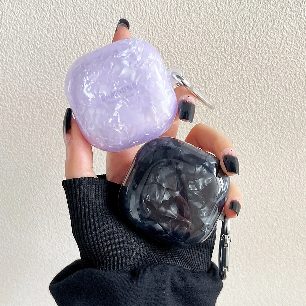 Custodia Protettiva Glitter Dream Purple Shell Per Samsung Galaxy Buds Pro/Live Custodia Morbida Per Auricolari In Silicone Per Galaxy Buds 2 Cover