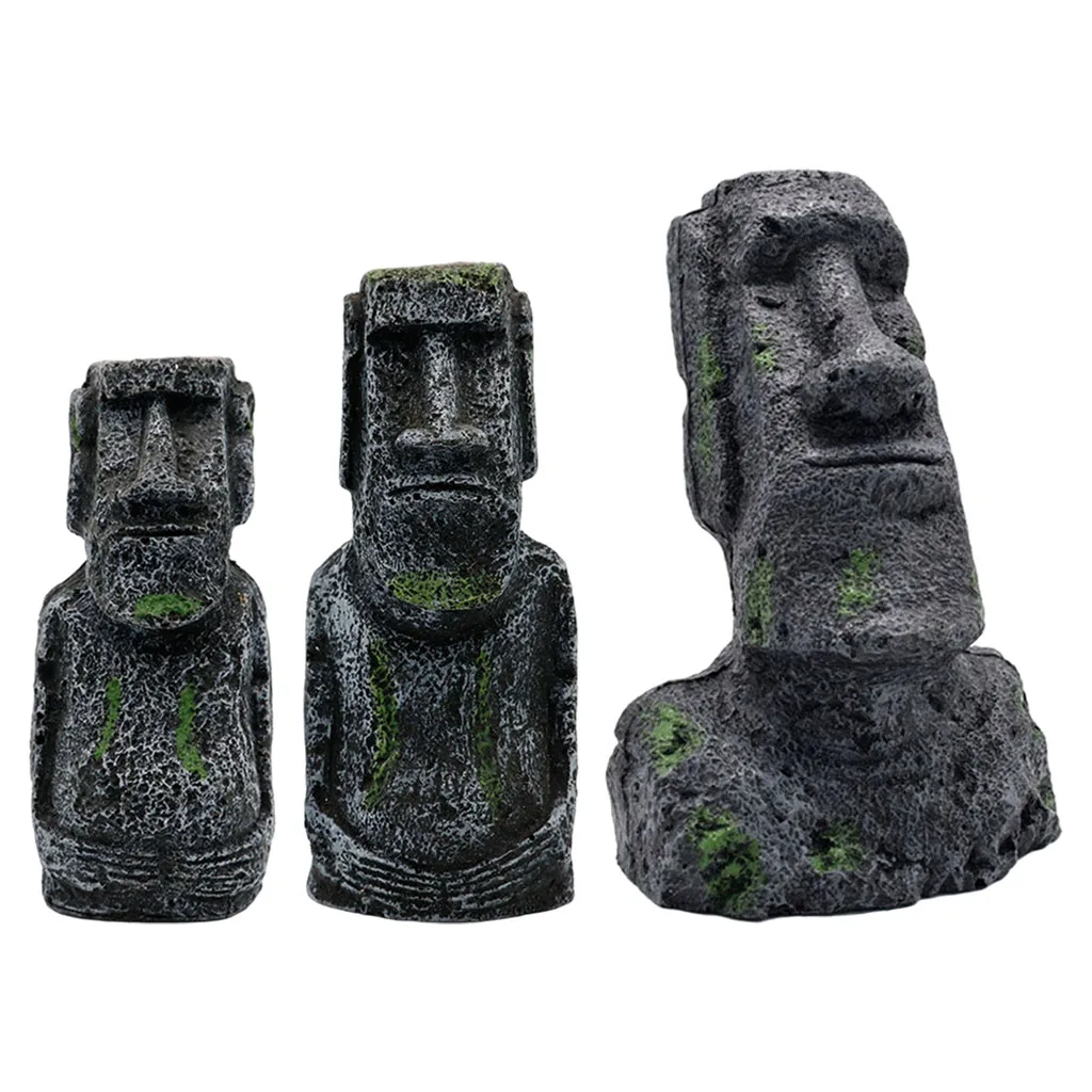 Acquario Moai Statua Acquario Moai Statua Moai Figure Ornamenti Per Acquario