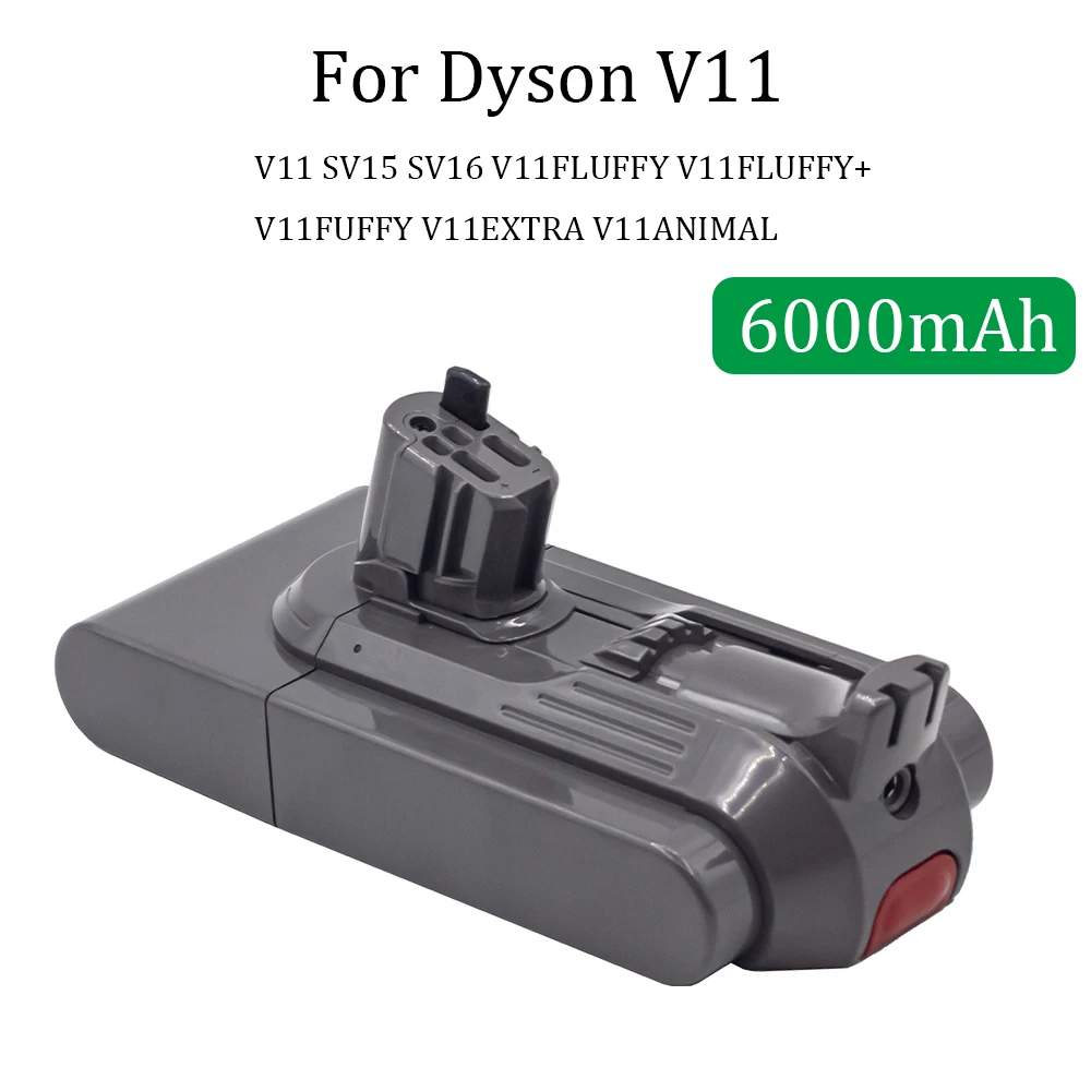 Per Dyson Battery 25.2V 6000Mah Batteria Ricaricabile Click-In Al Litio Aspirapolvere V11 Outsize V11 Absolute Extra Sv15 Sv16