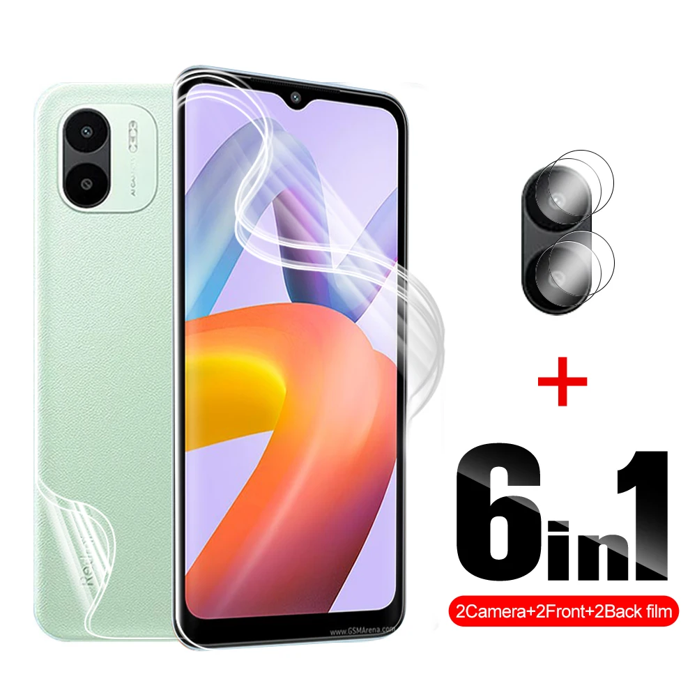 6 In1 Pellicola Idrogel Anteriore E Posteriore Trasparente Per Xiaomi Redmi A2 Plus Redmy Readmi Red Mi A1 Prevenire Graffi Sulla Pellicola Dell'Obiet