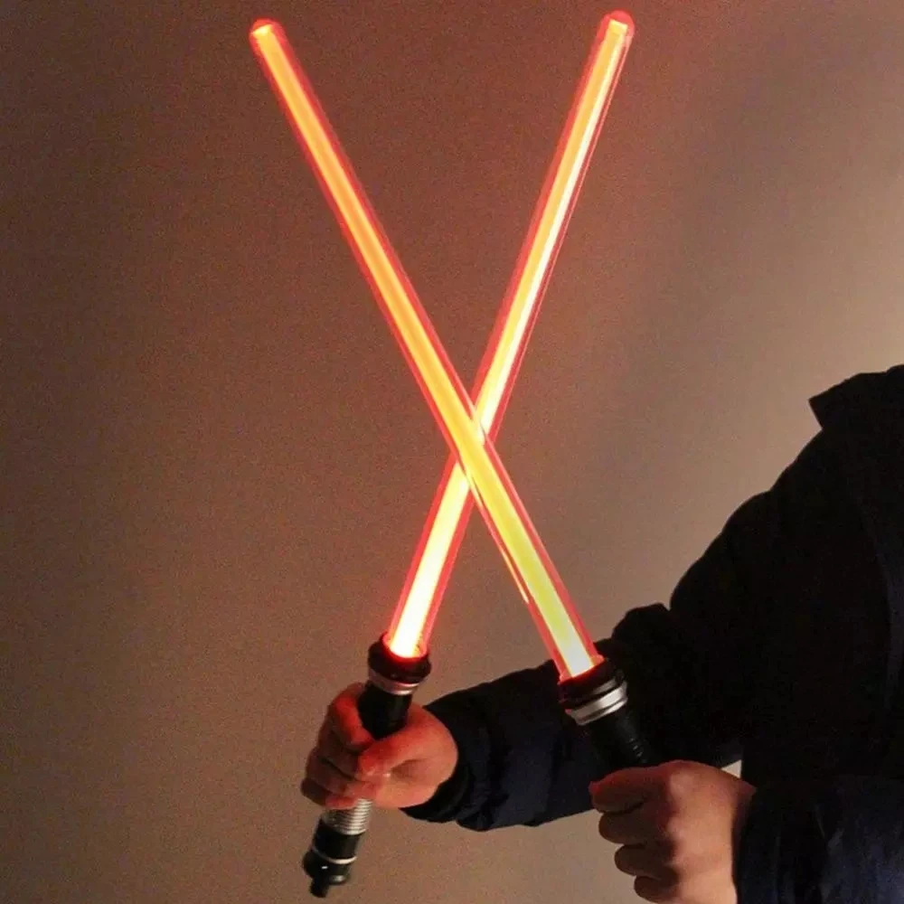 2 Pz Spada Laser Rgb Spada Laser Giocattolo Per Bambini Darth Trampolieri Spada Cosplay Arco Giocattolo Doppia Luce Spada Spada Giocattoli Con Regali 