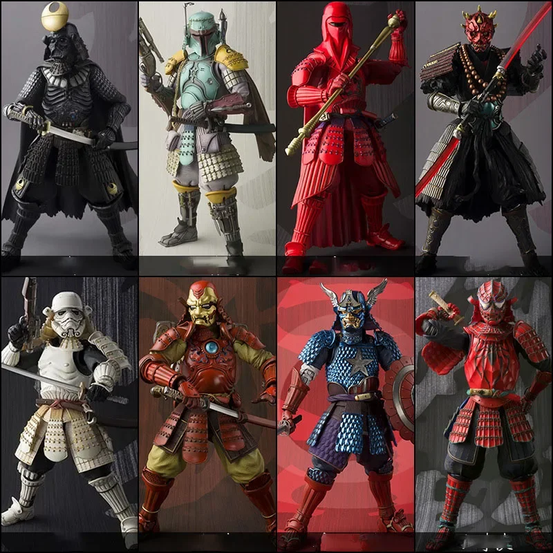 17Cm Star Wars Action Figure Movie Revealing Darth Maul Darth Vader Boba Fett Stormtrooper Anime Figure Pvc Model Toys Regali