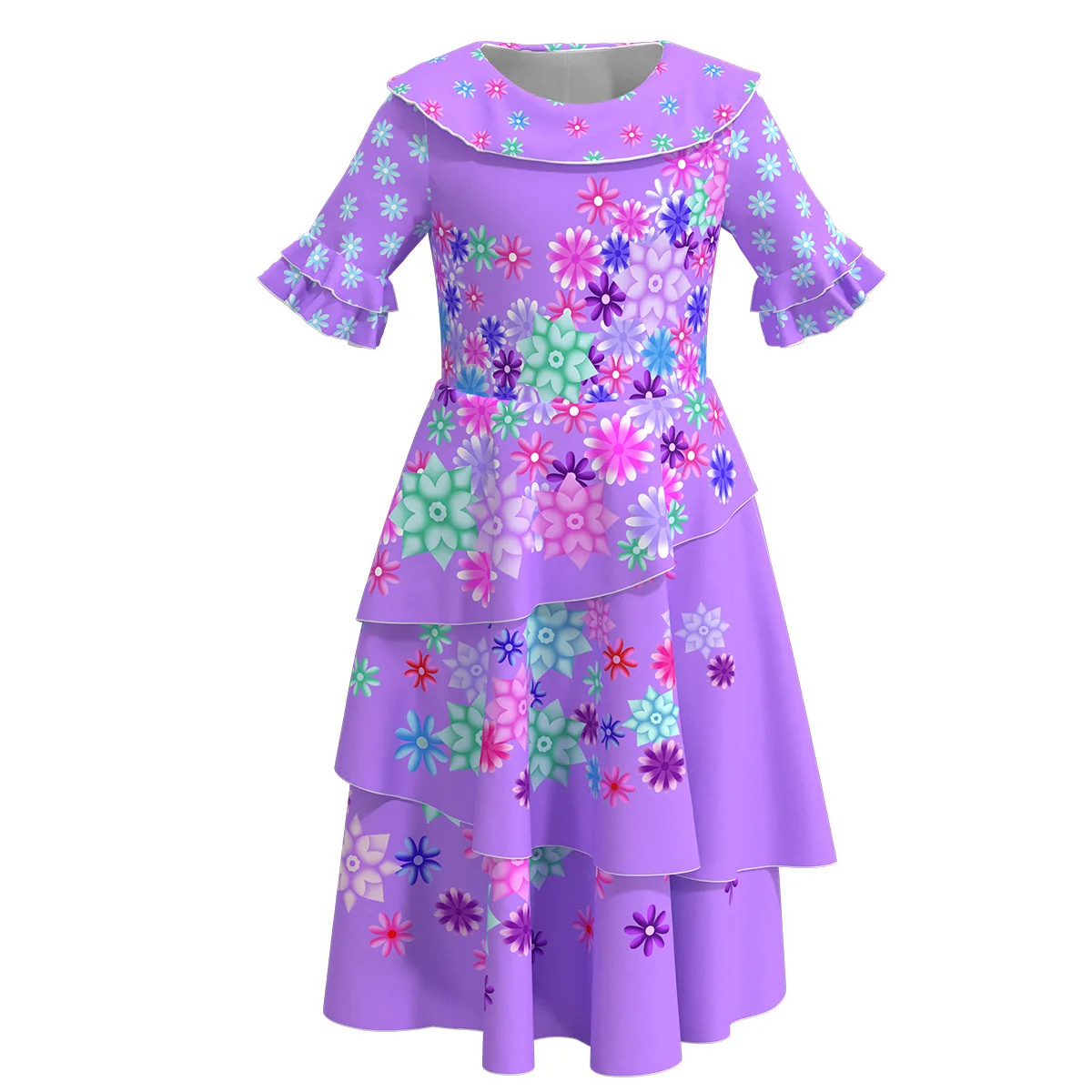 Encanto Madrigal Cosplay Costume Girl Dress Fancy Dresses For Carnival Halloween Princess Dress Mirabel Costume