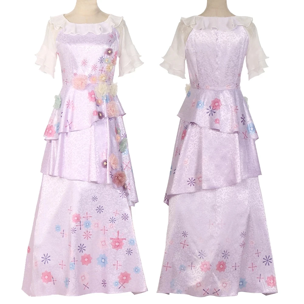 Carnevale Halloween Encanto Magic House Flower Party Gown Isabela Madrigal Cosplay Dress Mirabel Sister C