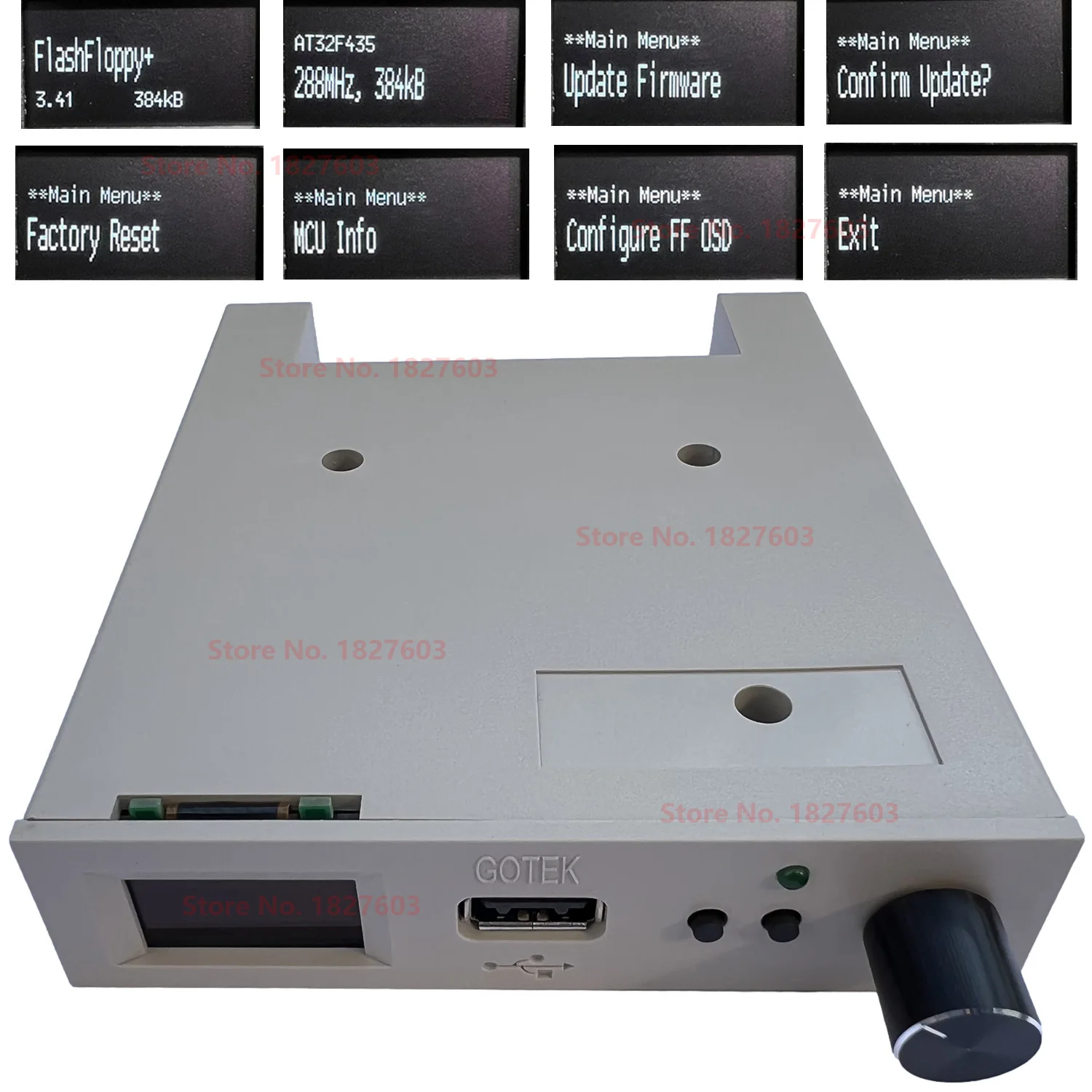 Il Più Nuovo Firmware Flashfloppy V3.41 Emulatore Floppy Gotek Gotek Con Oled Amiga Gotek Drive - Big 0.96 Oled-Manopola Rotante