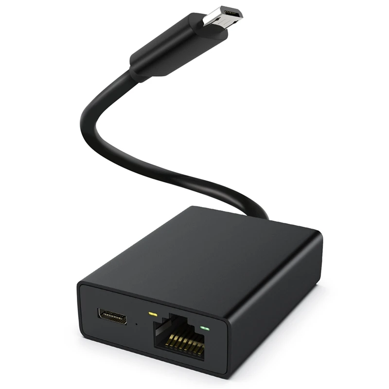 Adattatore Ethernet Micro-Usb Adattatore Ethernet Nero Scheda Di Rete Da Micro-Usb A 100M Per Router Switch Ethernet 4K Fire Tv Stick