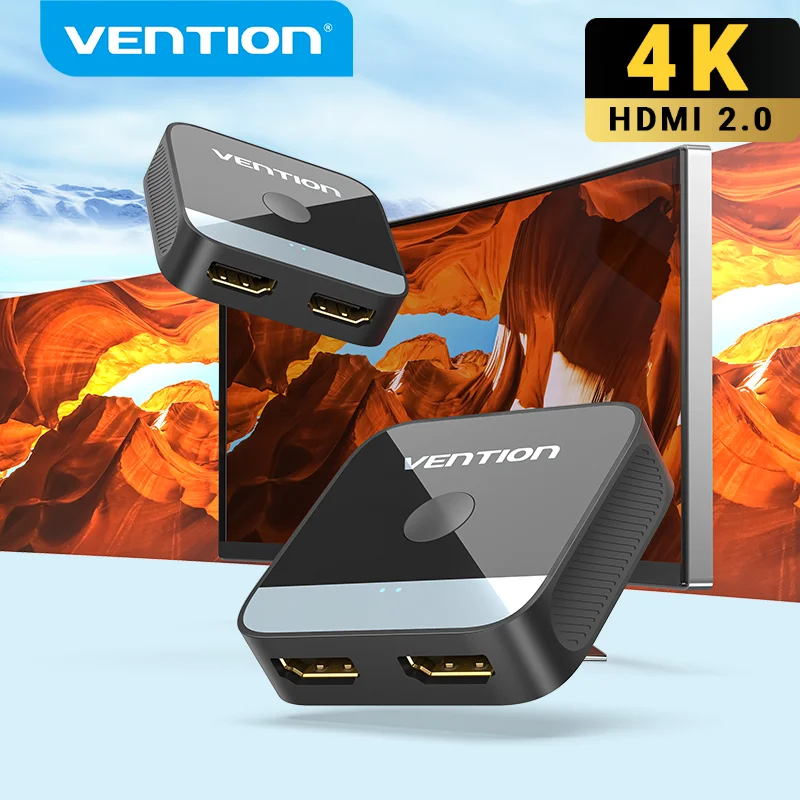 Vention Hdmi 2.0 Swicth 4K Hdmi Switcher 2 In 1 Out Per Xiaomi Mi Box Tv Box Ps5/4 Lettore Blu-Ray Fire Stick Roku Hdmi Splitter