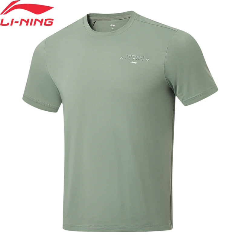 Li-Ning Men Training Series T-Shirt Jersey At Dry Freeze Regular Fit At._Uv-50 + 90% Nylon 10% Spandex Cool Traspirante Tee Atst505