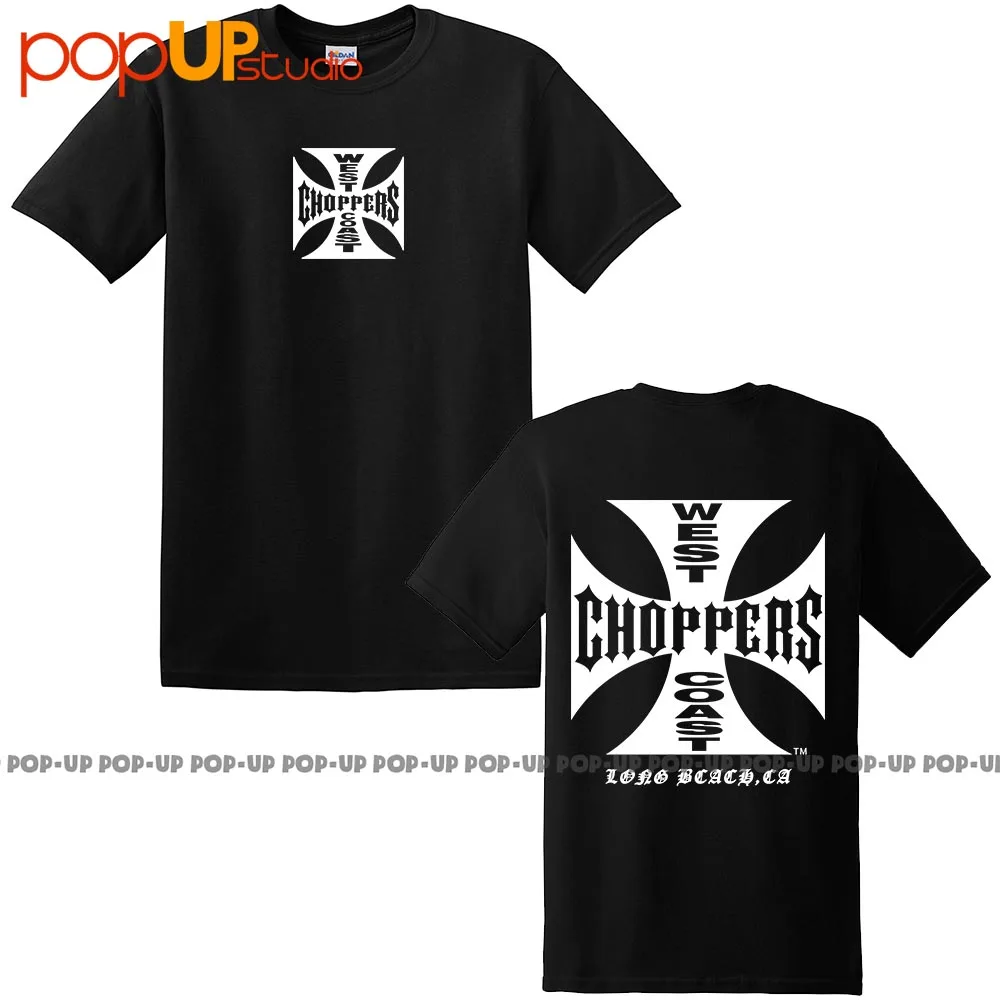 West Coast Choppers T-Shirt Croce Originale Logo Nero/Bianco ** In Stock **