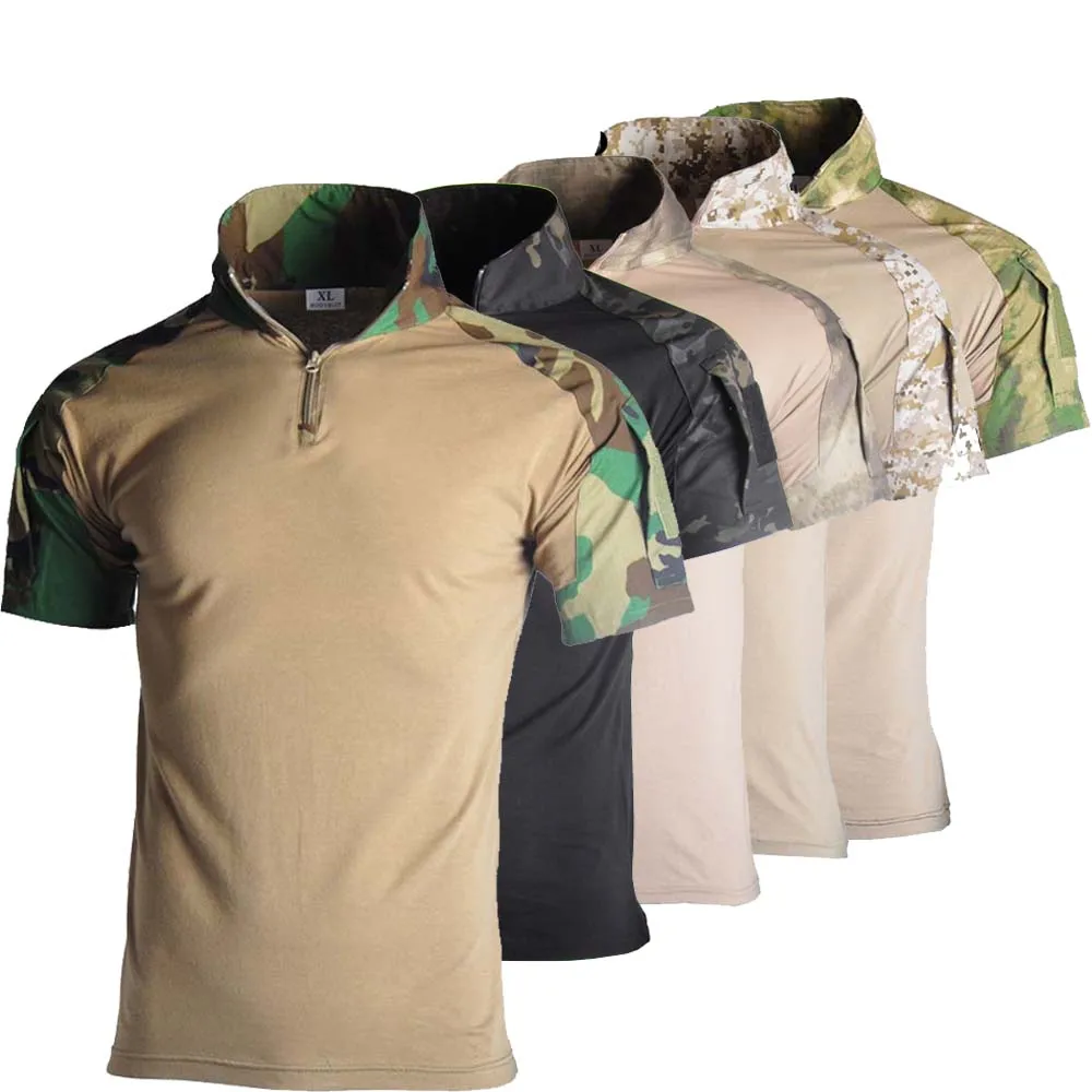 Magliette T-Shirt Abbigliamento Da Caccia Softair Army Tactical Shirts Military Camo Abbigliamento Uomo Tee Shirt Paintball Abbigliamento Felpa
