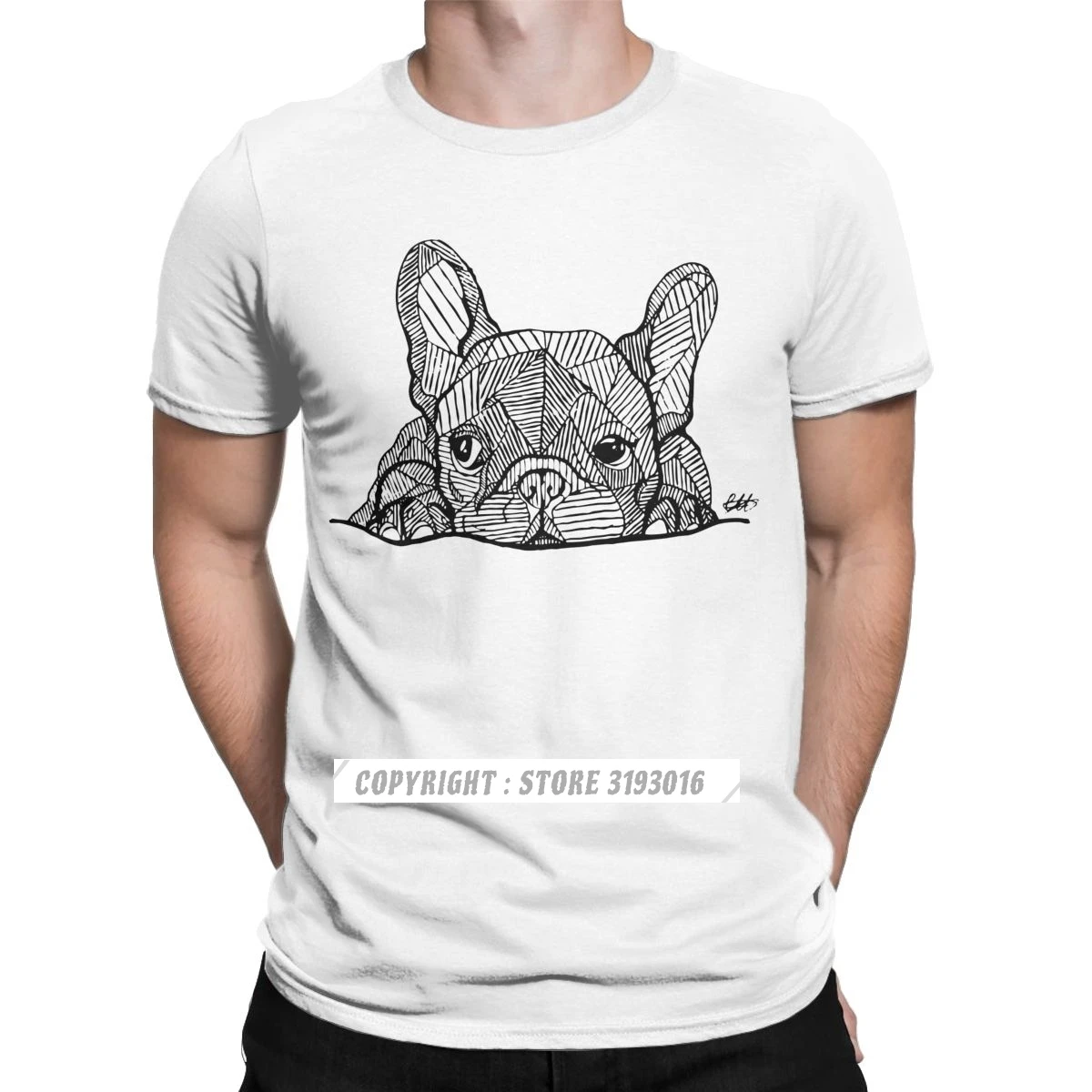 Bulldog Francese Puppy T Shirt Dog Cute Animals Pet Vintage Tee Shirt Mens Christmas Tees Round Collar Fitness T Shirt