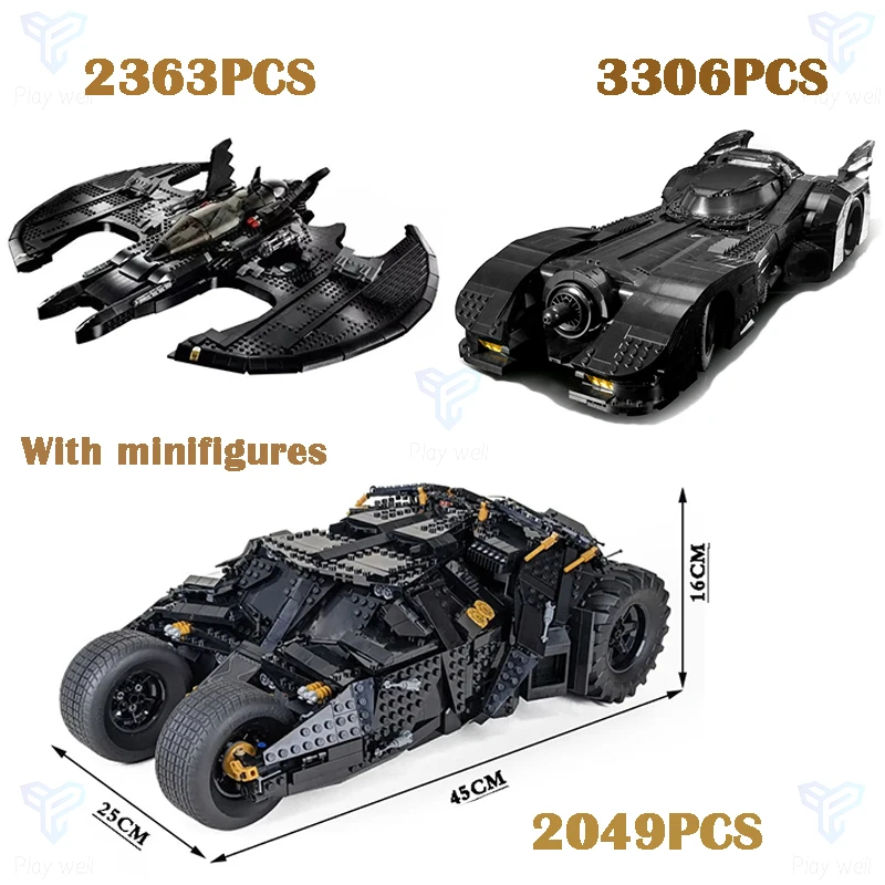 Film Super Heros 1989 Batwing Batmobile 76139 76240 76161 Building Block Brick Toy Per Bambini Regalo Di Compleanno Di Natale Bf001